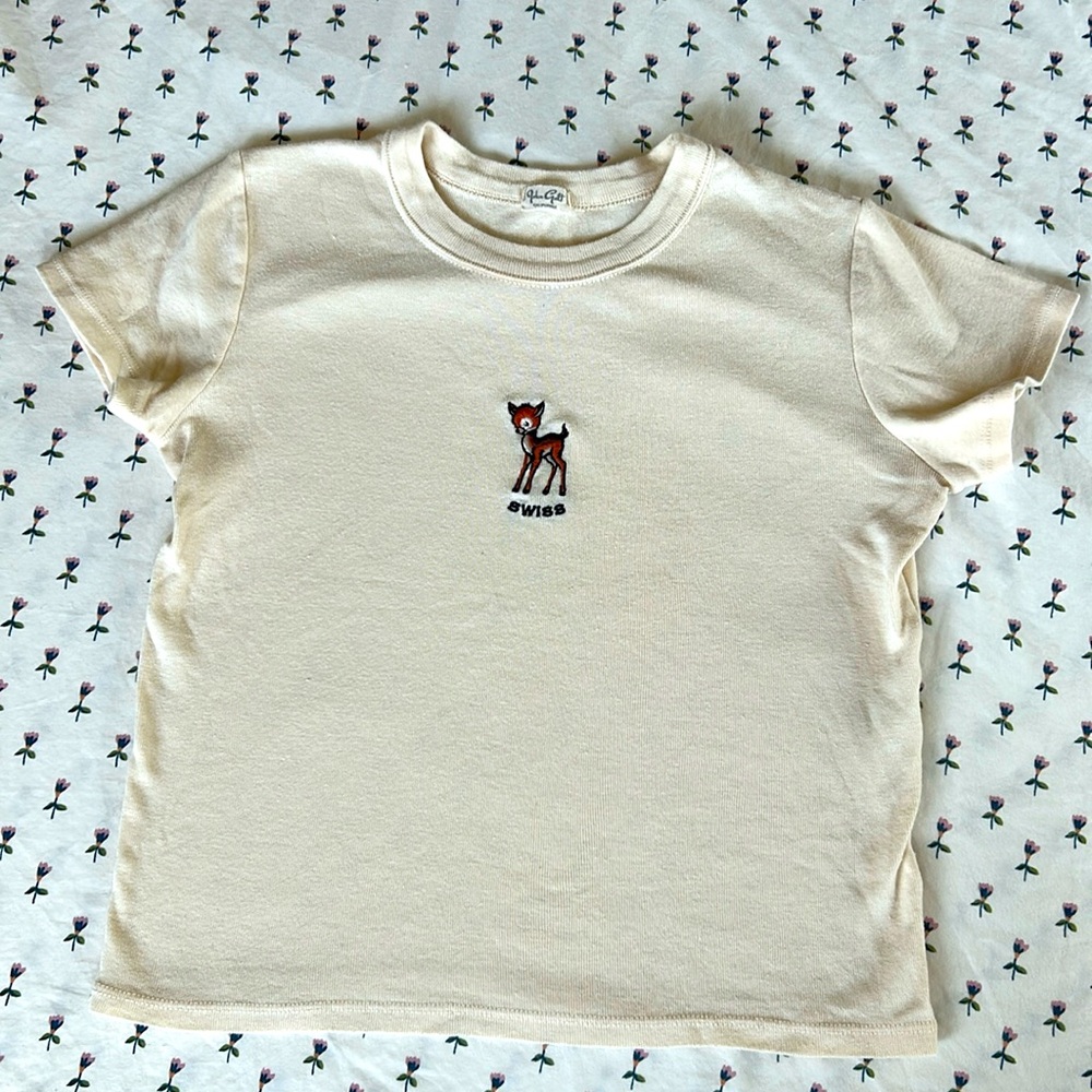 PacSun/ John Galt Embroidered Deer T-Shirt Size Small